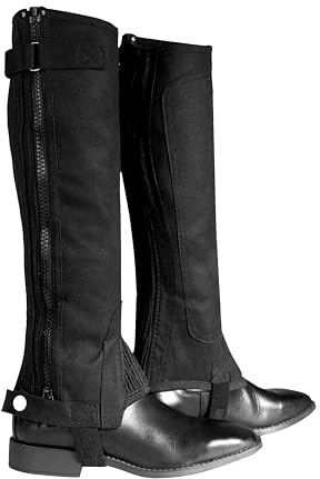 HORZE Amara Mini Chaps Damen, XL/W, Schwarz Bl