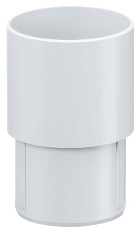 INEFA Fallrohr Verbinder DN100 / 100mm Weiß PVC, Kunststoff | PVC-U Ablaufrohrverbinder Dachrinnenzubehör, einfache Steckmontage, Made in Germany