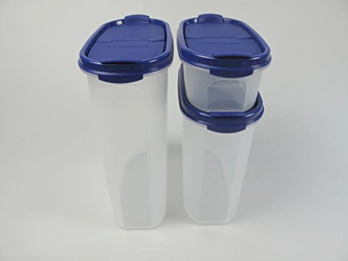 TUPPERWARE Ovale 4 da 2,3 L + 1,7 L + 500 ml blu con versare 10435