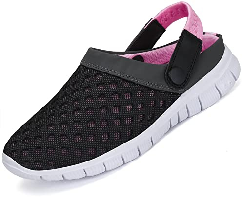 SAGUARO Sommar, unisex tofflor, tofflor med nät som andas, trädgårdssko. Storlek 36-48, - ROSA - 36 EU