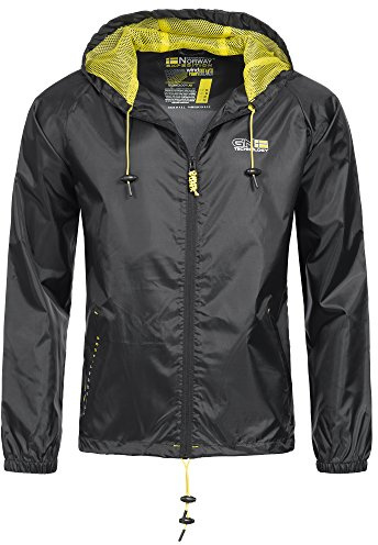 Geographical Norway - Chubasquero cortavientos de entretiempo Nijak 044 para hombre Color negro. S