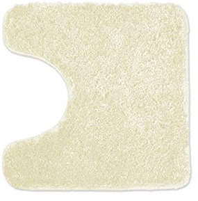 WohnDirect Alfombrilla para el Inodoro Crema 45 x 45 cm con Recorte para el Inodoro • Alfombrilla baño Antideslizante y Lavable • Cómoda Y Súper Absorbente