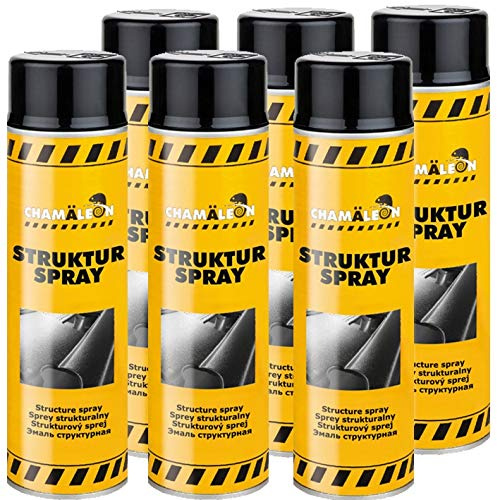 Chamäleon Strukturlack Schwarz 1 x 500ml Kunststoff Stoßstangenspray Bumper Struktur Spray für Kunststoff (6)
