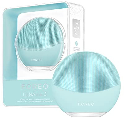 Foreo Luna Mini 3 Facial Cleansing Brush - Travel Accessories - Face Massager Electric, Ultra-Hygienic Silicone - Simple Face Wash - Electric Face Cleanser - App-Connected - Mint