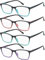 EFE Pack 4 Gafas De Lectura Hombres Mujeres Estilo Diseñador Retro Bisagras Resorte Gafas con Filtro de Luz Azul Cómodas y Duraderas con un Diseño Único