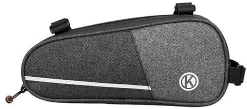 SYSTEM-S Fahrrad Tasche wasserfest Dreiecktasche Rahmentasche Triangeltasche Grau