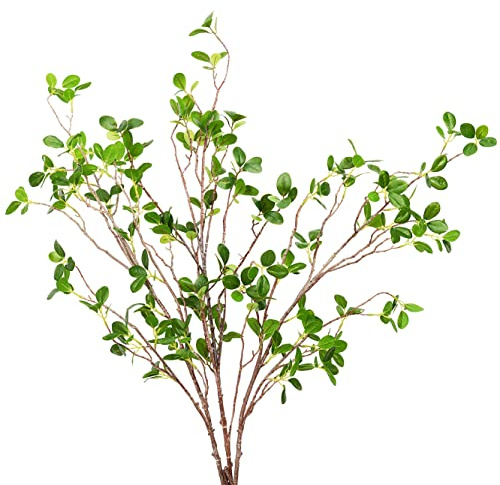 SzJias Faux Stems Artificial Branches for Vase Faux Branches Greenery Plant Stems for Vase Fake Tree Branches (3 Branches, 43.5inch/Branches)