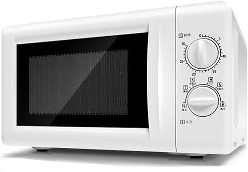 Microondas manual con descongelación, 6 autococciones preprogramadas, temporizador de 0-30 min, cavidad fácil de usar y limpiar, diseño elegante, apagado automático, 700 W, 20 L - Blanco Est