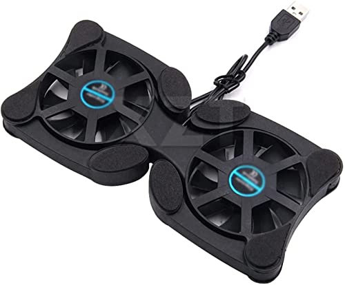 Foldable Laptop Cooling Pad with Dual Fan Mini Laptop Cooling Pad for 7-15 Inch Laptops