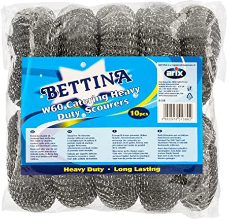 10pc Large Heavy Duty Galvanised steel heavy duty scourers, For Heavy Duty Catering Cleaning Supplies - Especially for Tough Cleaning