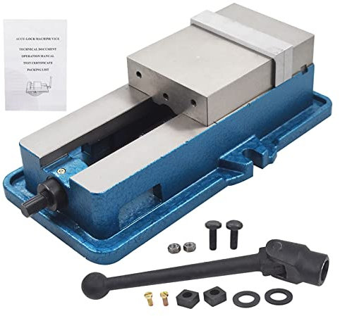 5 x 4.92 Precision Mill Vise Without Base, Lockdown CNC Milling Machine Vise Clamp Vise for Milling Shaping and Drilling Machines