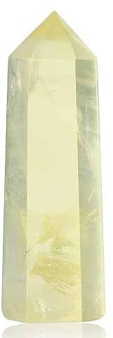 XIANNVXI 2 Colonne de Cristal Hexagonale Cristal de Citrine Naturelle Baguette en Cristal de Guérison pour Reiki, Chakra, Méditation et Décoration, Cadeau