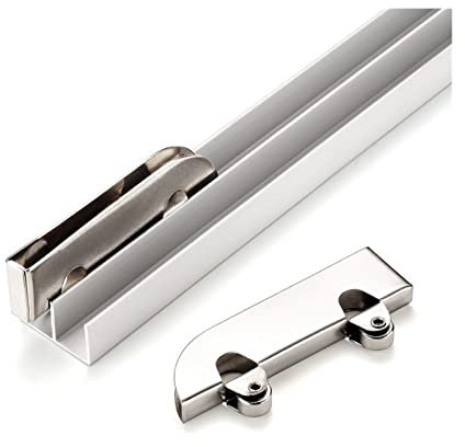 JNHGSHUAISDF Shower door rollers Door wheel,sliding door wheel,4pc Stainless Steel Pulley 5mm Glass Sliding Door Wheel Clamp Track Roller Runner For Display Cabinet Mobile Repair Part