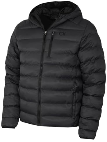 Calvin Klein Mens Woven Jacket - Charcoal/Black - L