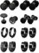 YADOCA 8 Paare Ohrringe Herren Schwarz Edelstahl Hypoallergen Ohr Piercing Creolen für Männer Jungen, B