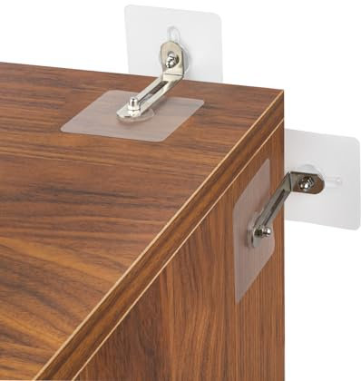 WOFEU Kippsicherung Möbel für Kleinkinder, Kippschutz Möbel-Wandanker, Anti-Tip Halter für Baby-Proofing & Haustierschutz, Wandanker Ankergurte Ohne Bohren-10 Paare