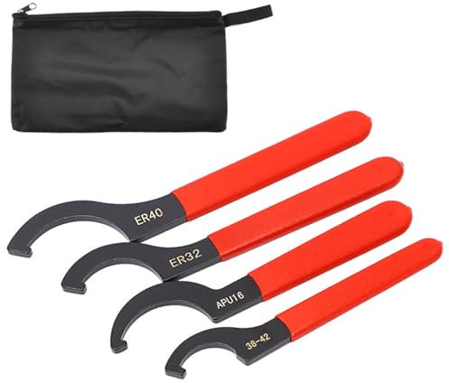 LIMEOW 1 Set di 4,Taglie 38-42, Apu16,Er32,Er40 Chiave Inglese Regolabile Chiave a Rullino Chiavi Inglesi Set Chiavi Inglesi Chiavi a Snodo Chiave Inglese Adatto per l'Uso Quotidiano di Manutenzione