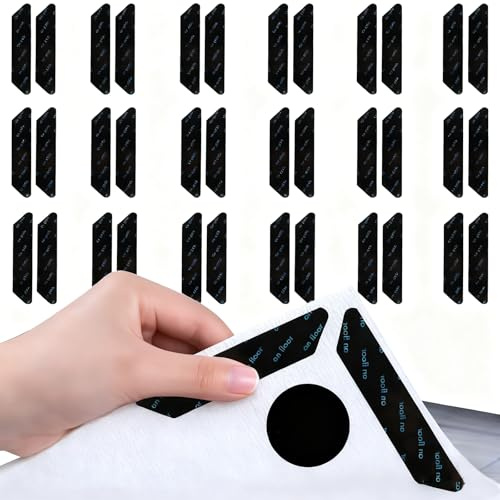 Pinzas para Alfombras 36 Piezas Antideslizante Alfombra Pinzas Reutilizables Lavable Bases Antideslizante para Alfombras con Doble Cara Adhesiva Fuerte para Suelo de Madera Fijador de Esquinas