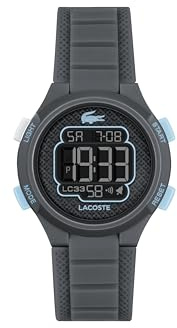 Lacoste Montre Digitale pour Enfants Collection LC33 avec Bracelet en Silicone Gris Foncé - 2030068