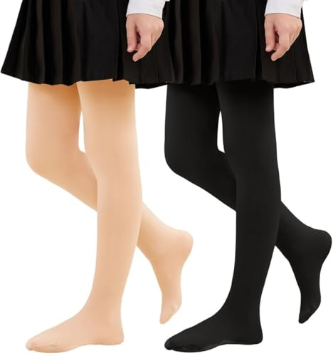 Yutdeng Collants Thermiques Filles Enfants Collants Doublé en Polaire d'hiver Épais Chaud Doux Collant Opaque Extensibles Taille Haute Leggings Pantalon de Danse Ballet Chaussettes