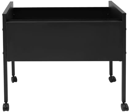 Rollbarer Aktenschrank, Hängeregister Wagen 80 Bürowagen Aktenordner mit Rädern Hängeregisterschrank, für Büros, Konferenzräume, Arbeitszimmer, Wohnungen, 70 * 37 * 60cm (Schwarz)