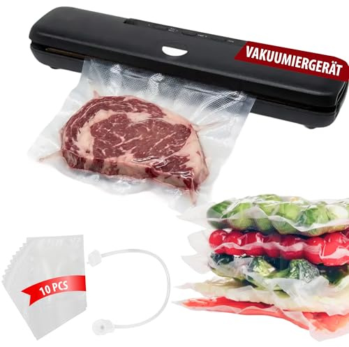 MAGIC HOME Vakuumiergerät & Vakuumierer | Vakuumiergerät für Lebensmittel & Folienschweißgerät | Vacuum Sealer für Gläser & Einmachgläser | 110W Schweißgerät