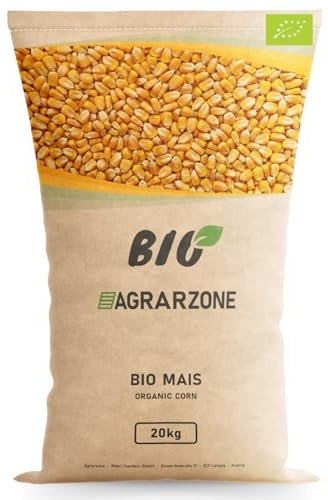 Agrarzone Mais Biologico Intero 20 kg - Per Pollame, Roditori e Selvaggina - Chicchi di Mais Bio Selezionati e Depolverati - Per Galline, Anatre e Piccioni - Dall'Austria - No OGM
