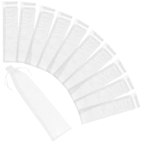 Generisch 20 Stück Weiße Organzasäckchen mit Kordelzug Leichte Schmuckbeutel aus Organza für Geschenke und Süßigkeiten zu Weihnachten und Babypartys