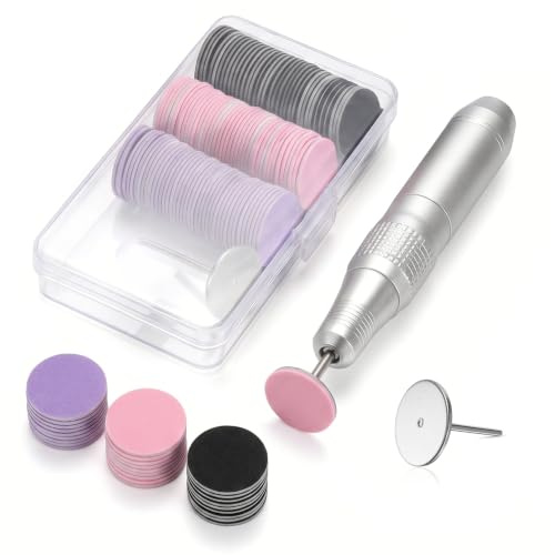 120 Pcs Nail Sanding Paper Discs with 3/32 Mandrel, 80/120/240 Grit Round | Pedicure Replacement Sanding Discs, Foot Drill Sanding Discs for Electric Nail File Bits Pedicure Tools, Remover Dead Skin