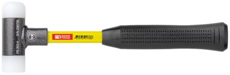 PB Swiss Tools Rückschlagfreier Hammer, mit Nylon-Einsätzen, Superglas-Stiel, 60 mm