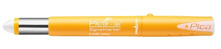 Pica 8080 Gel Signalmarker weiß | der perfekte Ersatz für Tubenmarker | temperaturbeständig bis 1000°C | hoch permanent auf fast allen Oberflächen| ideal für den Outdoor-Gebrauch | Mine Ø8mm