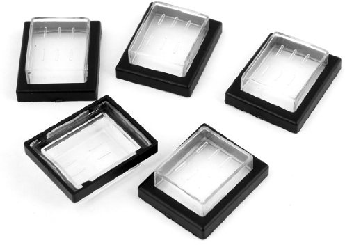 sourcing map 5 Stücke Rechteck Kunststoff Wasserdicht Anti-Staub Schalter Protector Schutz
