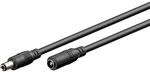 goobay 71402 DC Verlängerungskabel Hohlstecker 5,5mm x 2,1mm für Kabelverlängerungenen Gleichstromkabel als Netzkabel Verlängerung passend für WLAN Repeater Router Überwachungskamera 10m