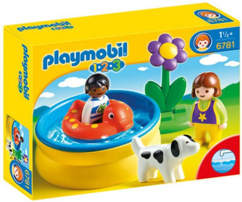 PLAYMOBIL 1.2.3 - Piscina, Set de Juego, Multicolor, 20 x 5 x 15 cm, (6781)