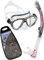 Cressi Big Eyes Evolution & Alpha Ultra Dry Professional Combo, Set per Immersioni e Snorkelling Unisex – Adulto, Trasparente/Rosa
