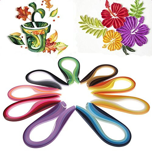 1080 Streifen 45 Farben Quilling paper3 mm/5 mm 39 cm/45 mm Länge Papier DIY handgemachten Karten Papier Craft Werkzeug 3mm width 39cm lenght mehrfarbig