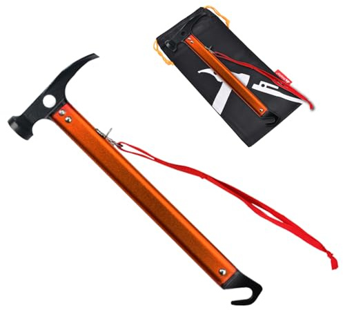 TRIWONDER Martello Leggero da Campeggio Martello Multifunzione Hammer Manico in Alluminio per Casa Arrampicata Tenda Campeggio