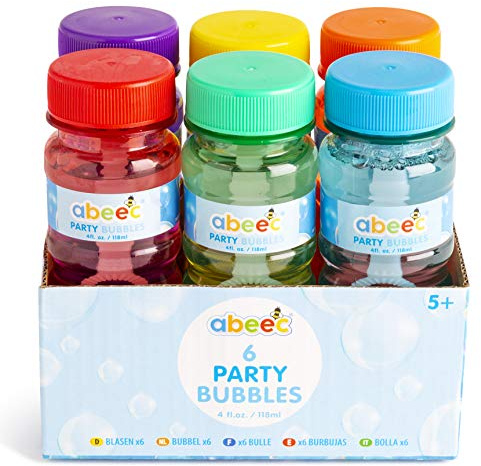 Abeec 6 Pack Bubbles For Kids - Multipack Bubbles For Children - Party Bag Fillers
