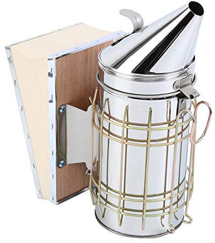 Samger Smoker Bienen Raucher Edelstahl Imker Smoker mit Hitzeschutz Tragbar Bienentechnik Smoker Bienenzucht Werkzeug Imkereiausrüstung for Bienen Volk