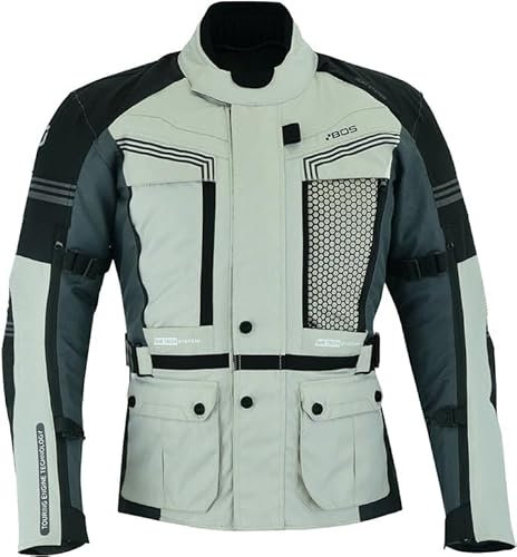 BOSmoto 2-teiler Motorradkombi Cordura Textilien Motorradjacke + Motorradhose, (L)