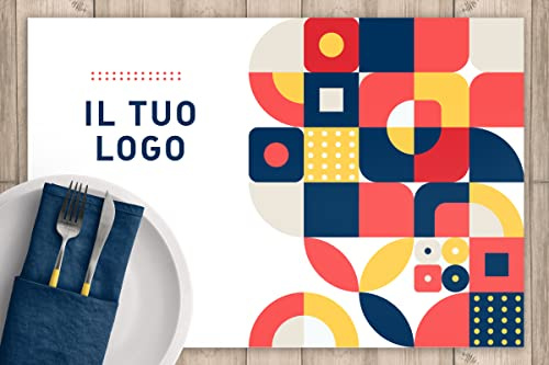 Tovagliette in carta monouso personalizzate con il logo del tuo locale o del tuo evento (Grafica C, 500)