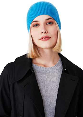 Style & Republic Damen Kaschmir Sport Mütze-Beanie aus 100% Cashmere - Dein kuscheliger Premium Strick Beanie für stilvolle Herbst- & Winter-Momente - One Size/Einheitsgröße