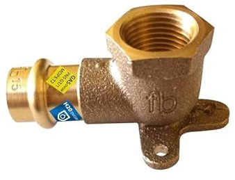 Sanpro Pressfitting Wandwinkel - Wandscheibe IG, Größe V 15-1/2' - 34 mm (Kupfer Gas Wasser Trinkwasser Heizung Sanitär Fittings Fitting Kupferleitung)