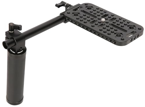 NICEYRIG Handheld-Bodenhalterung für DSLR-Kameras und Camcorder, mit 20 cm Stange, Hand und Platte, kompatibel mit Sony FS7/FS5/FX6/FX9/FDR-AX1E, Panasonic AG-UX180MC/AG-UX90MC/AG-CX98MC-543