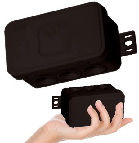 5x Aufputzdose Abzweigdose, Feuchtraum Aufputzdose Feuchtraum Verbindungsdose Verteilerdose IP54, Schwarz Abzweigkasten 80 x 42 x 41 mm, 5 Stück