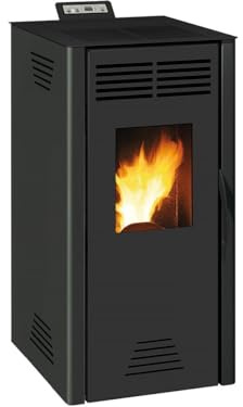 Poele a granulés modulable INVICTA Adrano - 7,3 kW - Rendement 88,7% - Noir