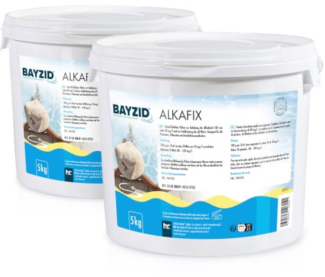 Höfer Chemie 2 x 5 kg Alkafix - Augmente le TAC - Stabilise le pH | Augmentation Rapide et Efficace de l’Alcalinité (TA) pour Piscines, Stabilisation du pH, Doux pour la Peau et les Yeux