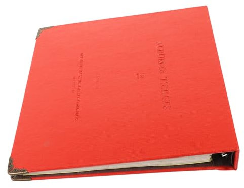 NUOBESTY 1 Notiz-aufbewahrungsbuch Challenge-münzhalter Währungsalbum Geld Buch Ordner-geldhüllen Rechnungseinzugsbuch Währungshüllen Tragbares Erinnerungsalbum Bindemittel Rot Münze Papier
