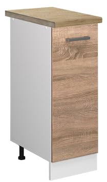 Vicco Apothekerschrank R-Line, Sonoma, 30 cm, AP Eiche, zur freien Kombination innerhalb modularer Küchensysteme