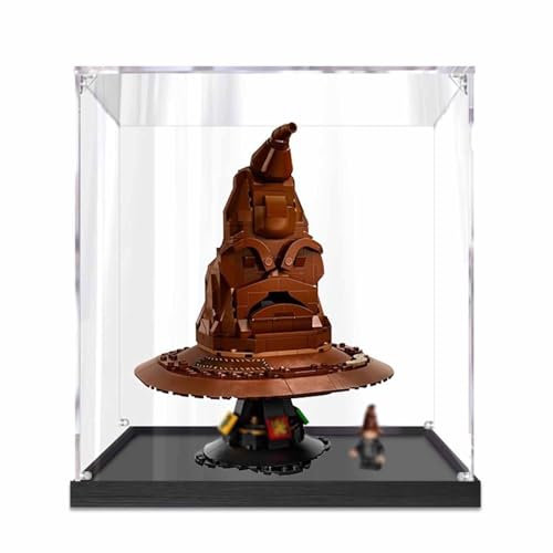 Transparente Vitrine aus Acryl 76429 Sprechender Hut, transparente staubdichte Vitrine (Modell Nicht im Lieferumfang enthalten)(3MM)